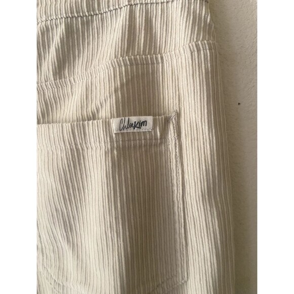 NWT Roxy Chloe X Kim Corduroys High Waist Wide Leg Pant Womens 30 Pelican Cream - Picture 5 of 8